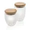 Double wall borosilicate glass with bamboo lid - Anteprima 1