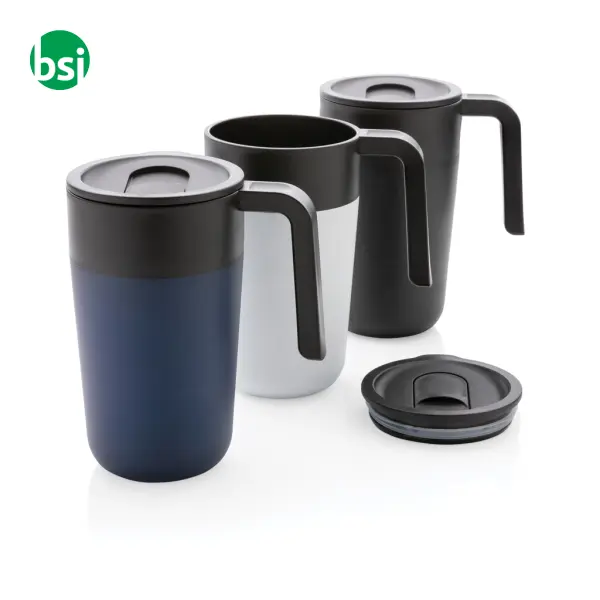 GRS Recycled PP and SS mug with handle -  1