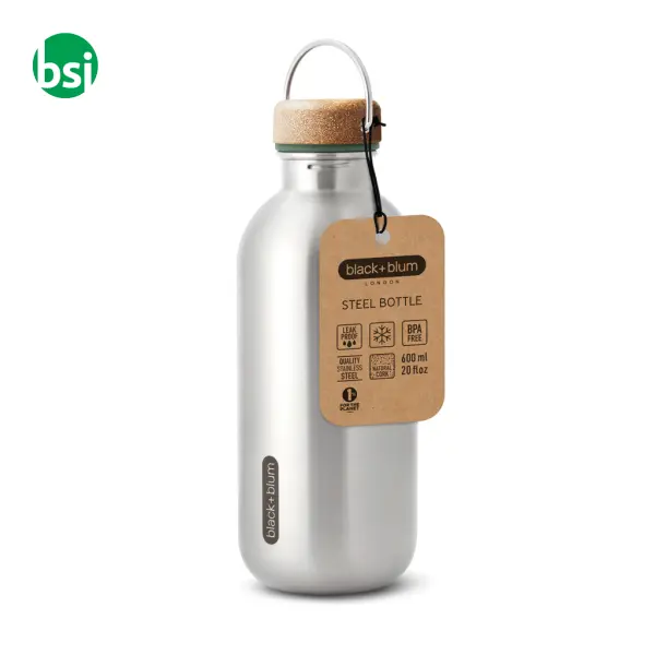 Black+Blum Steel Water Bottle 600ml -  6