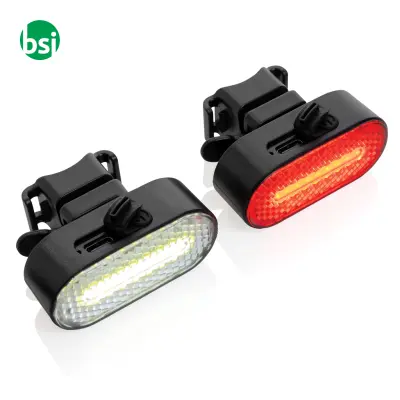 Lumino RCS rPlastic USB rechargeable bike light set