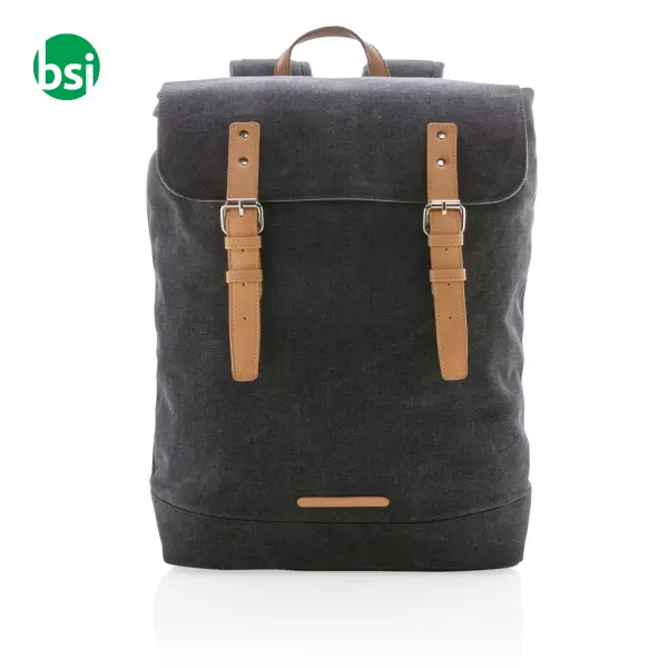 Canvas laptop backpack PVC free -  3