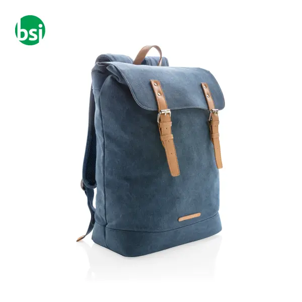 Canvas laptop backpack PVC free -  9