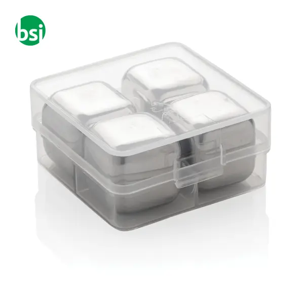 Re-usable stainless steel ice cubes 4pc -  4