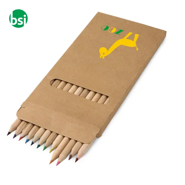 CROCO Pencil box with 12 coloured pencils -  4