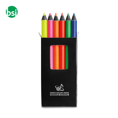MEMLING Pencil box with 6 coloured pencils - Immagine 3