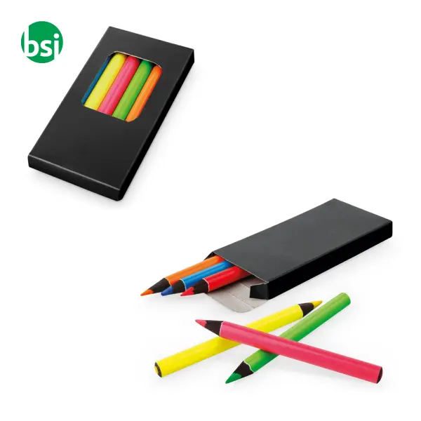 MEMLING Pencil box with 6 coloured pencils -  1