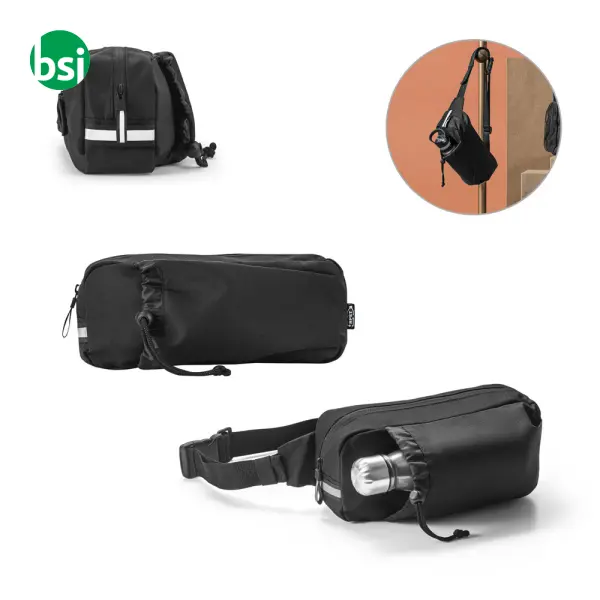 Recycled polyester waist bag - DELFOS POUCH -  1