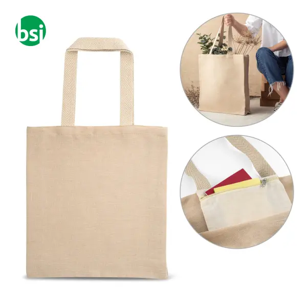 Juco bag 275 gr with inner pocket - PADOVA -  1