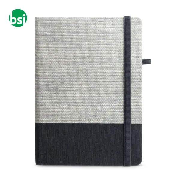 A5 notepad - straw fibre and cotton canvas - ROUSSEAU -  2