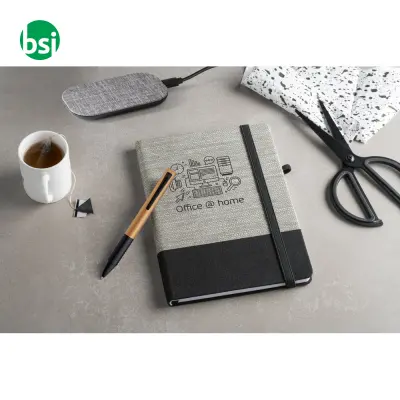 A5 notepad - straw fibre and cotton canvas - ROUSSEAU - Immagine 3