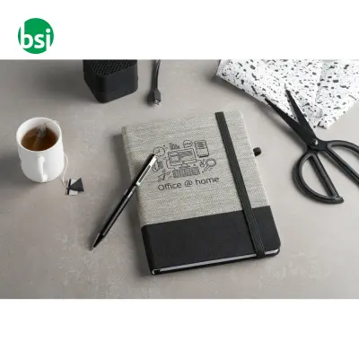 A5 notepad - straw fibre and cotton canvas - ROUSSEAU - Immagine 4