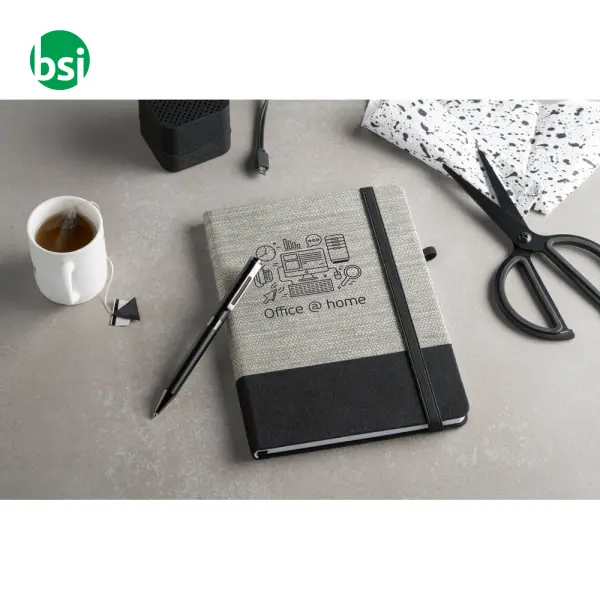 A5 notepad - straw fibre and cotton canvas - ROUSSEAU -  4