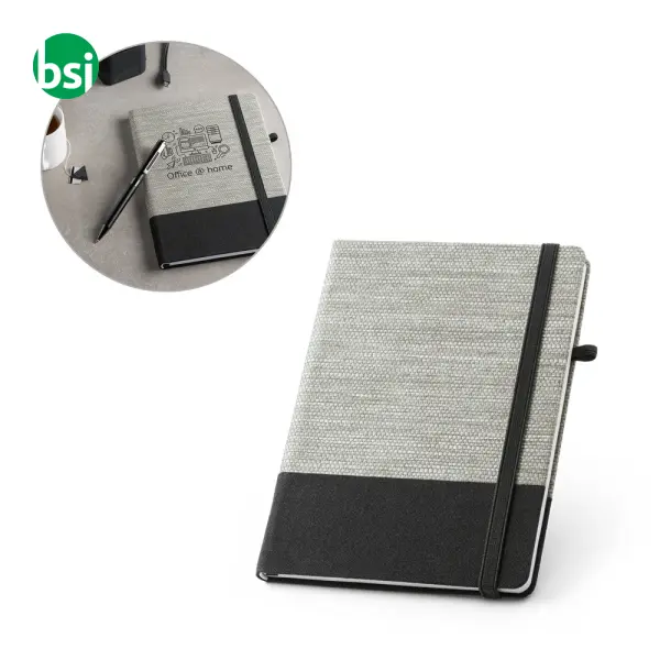 A5 notepad - straw fibre and cotton canvas - ROUSSEAU -  1