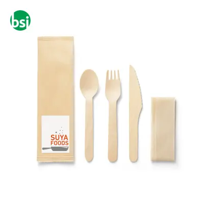 Wooden cutlery set - SUYA - Immagine 3