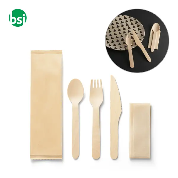 Wooden cutlery set - SUYA -  1