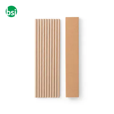 Set of 10 kraft paper straws - LAMONE - Immagine 4