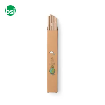 Set of 10 kraft paper straws - LAMONE - Immagine 3