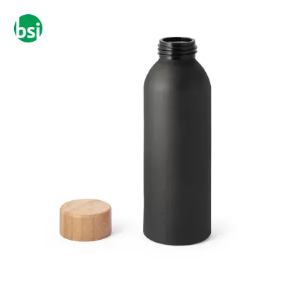 Aluminium bottle with bamboo lid 550 ml - QUETA - Immagine 2