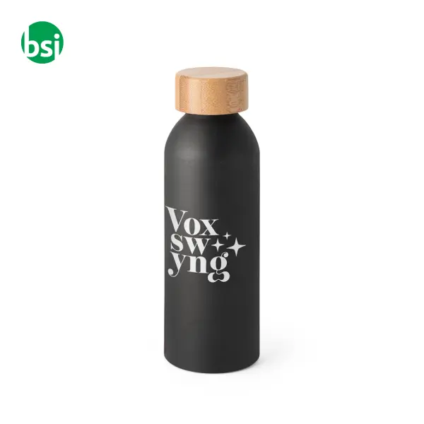 Aluminium bottle with bamboo lid 550 ml - QUETA -  3