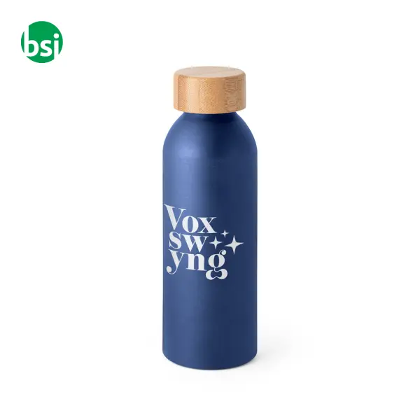 Aluminium bottle with bamboo lid 550 ml - QUETA -  4