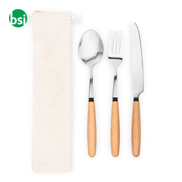 3-piece set in acacia wood - BOULUD -  3