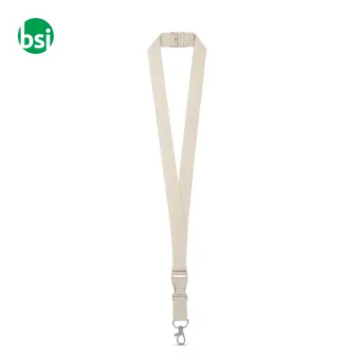 100% cotton lanyard with metal carabiner BALLINA - Immagine 4