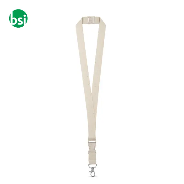 100% cotton lanyard with metal carabiner BALLINA -  4