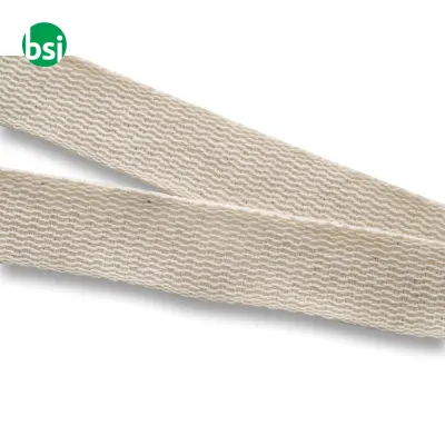 100% cotton lanyard with metal carabiner BALLINA - Immagine 2