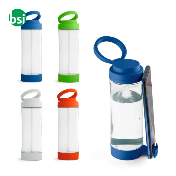 Glass sports bottle with PP cap 390 ml - QUINTANA -  1