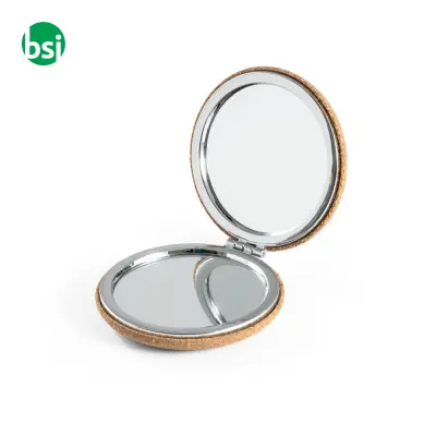 Folding cosmetic mirror in cork - TILBURY - Immagine 3