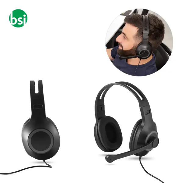 Adjustable headphones with microphone - KILBY -  1