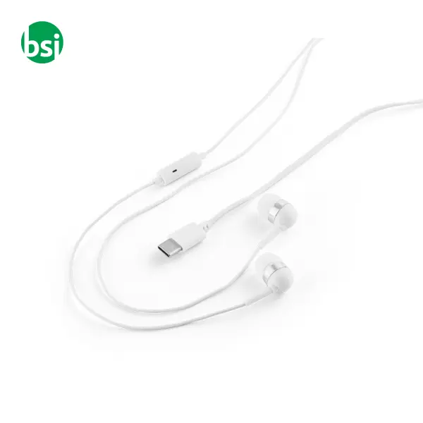 Earphones with 1.2 metre USB-C cable - PRESLEY -  5
