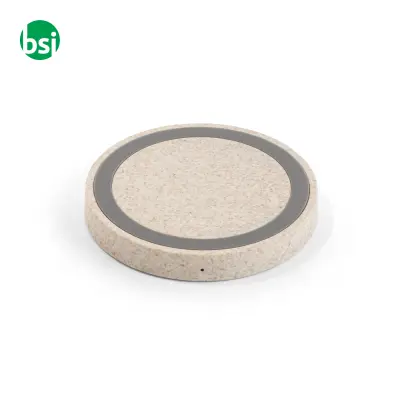 5W wireless charger in ABS and straw fibre - CUVIER - Immagine 6