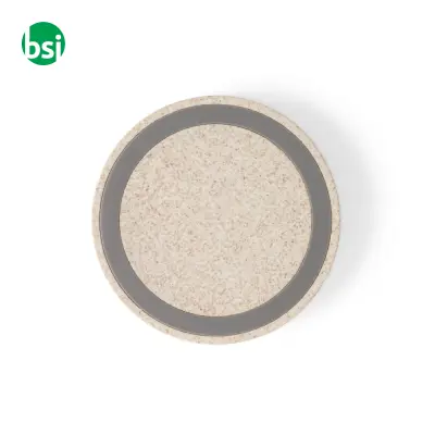 5W wireless charger in ABS and straw fibre - CUVIER - Immagine 2