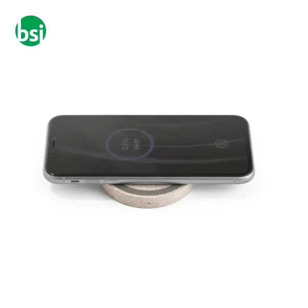 5W wireless charger in ABS and straw fibre - CUVIER -  4