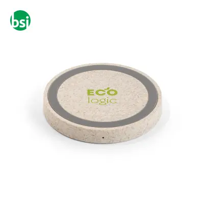 5W wireless charger in ABS and straw fibre - CUVIER - Immagine 5