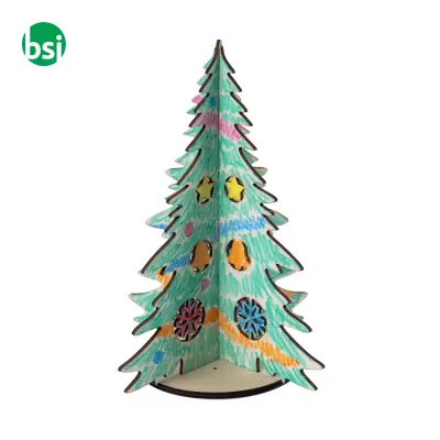Collapsible wooden Christmas tree to colour PINERY - Immagine 8