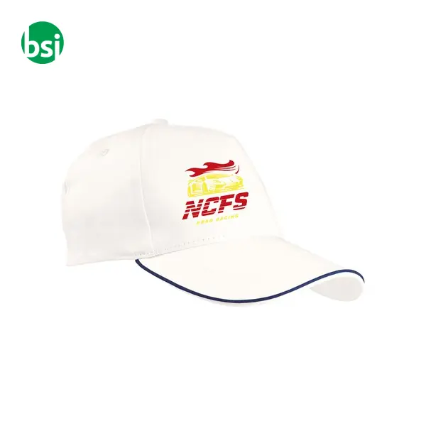 Cap | contrasting piping and adjustable strap -  4