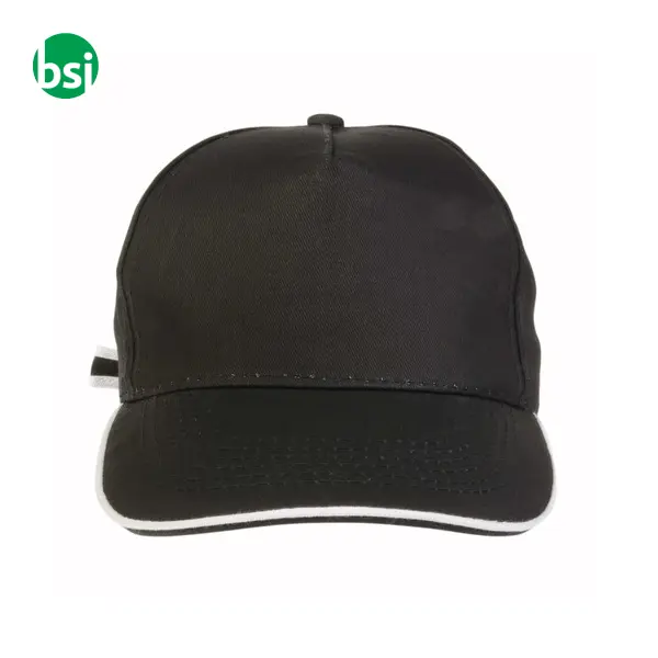 Cap | contrasting piping and adjustable strap -  6