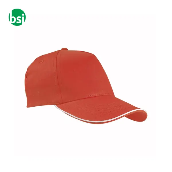 Cap | contrasting piping and adjustable strap -  22