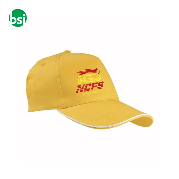 Cap | contrasting piping and adjustable strap -  18