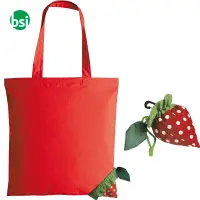 Shopping bag 41x43 | strawberry shaped foldable | DESIDERIA