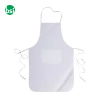 Cooking apron 60x92 | with front pocket | white