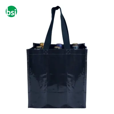 Bottle shopping bag 27x28x18 | for 6 bottles | ATANASIA - Immagine 5
