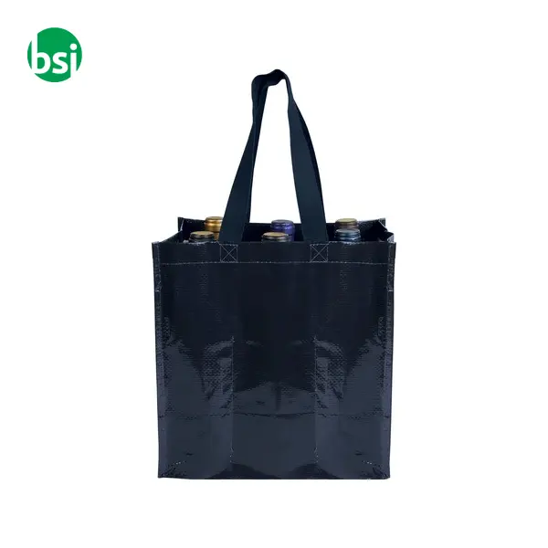 Bottle shopping bag 27x28x18 | for 6 bottles | ATANASIA -  5