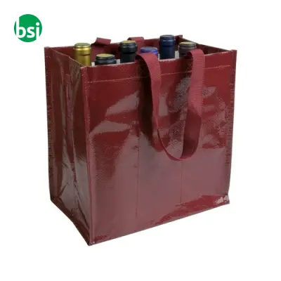 Bottle shopping bag 27x28x18 | for 6 bottles | ATANASIA - Immagine 11