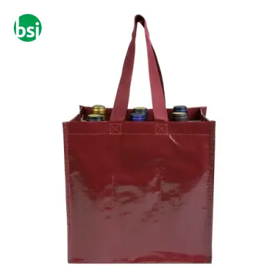 Bottle shopping bag 27x28x18 | for 6 bottles | ATANASIA - Immagine 8