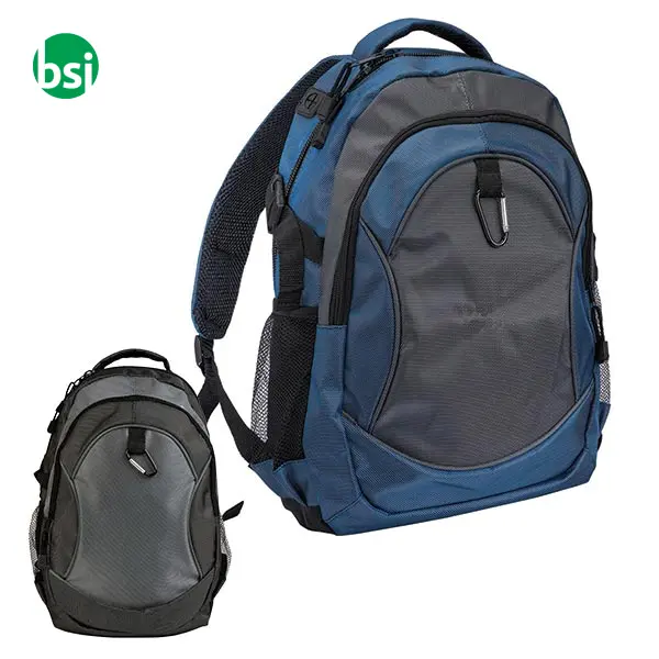 Backpack | 2 mesh side pockets | snap hook -  1