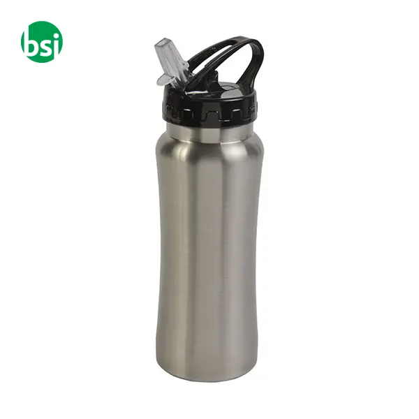 Bottle with drinking straw pull out | stainless steel -  1