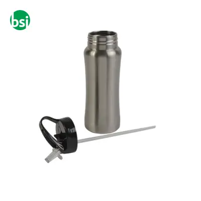 Bottle with drinking straw pull out | stainless steel - Immagine 3